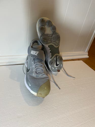 Gray Adult Men's New Size 12 (Women's 13) Metal Nike High Top Nike alpha huarache elite 3