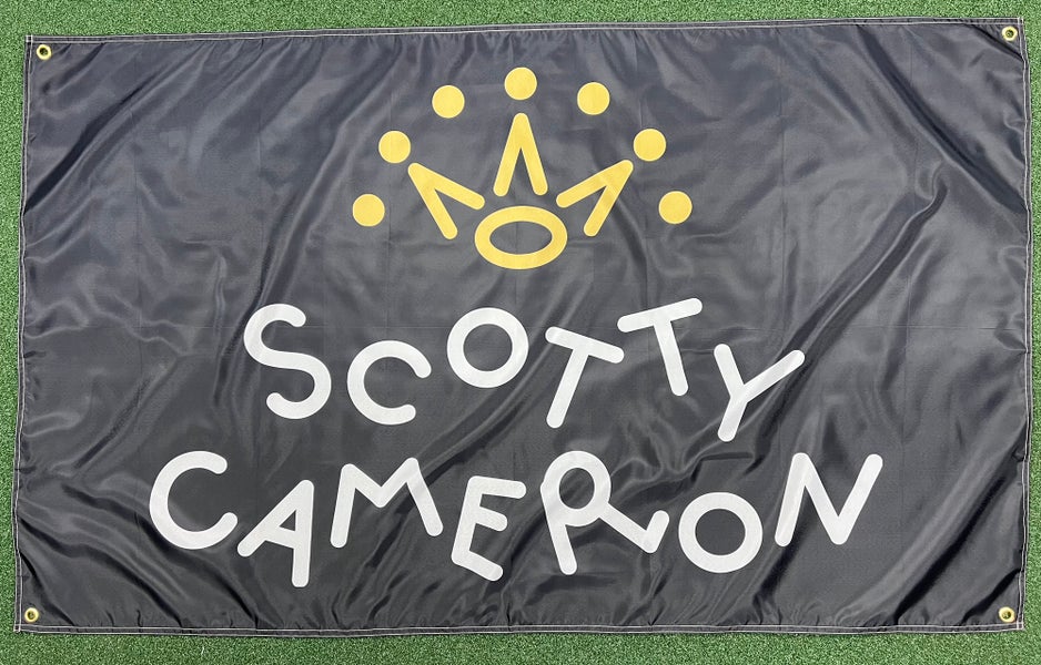 Scotty Cameron Putter Dancing Cameron 3’ x 5’ Banner Flag Black/Yellow/White NEW