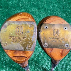 Northwestern Betty Jameson Vintage Wood Set 11-W + 14-W RH Women's Flex Aluminum