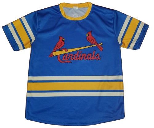 ST LOUIS CARDINALS Blues Adult Fox Sports Midwest Promotional Hockey Jersey XL