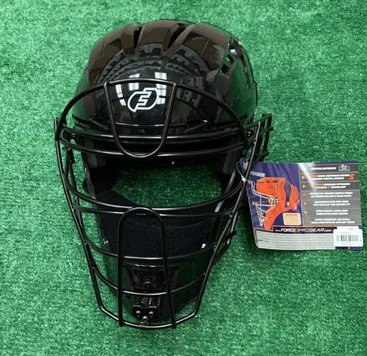Force3 Pro Gear Adult Baseball Softball Catchers Hockeymask Helmet - Black