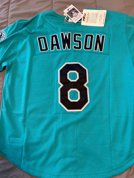 Brand New Teal L Mitchell & Ness Jersey Florida Marlins