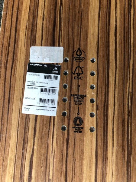 New Jones Hovercraft Snowboard without Bindings (152cm