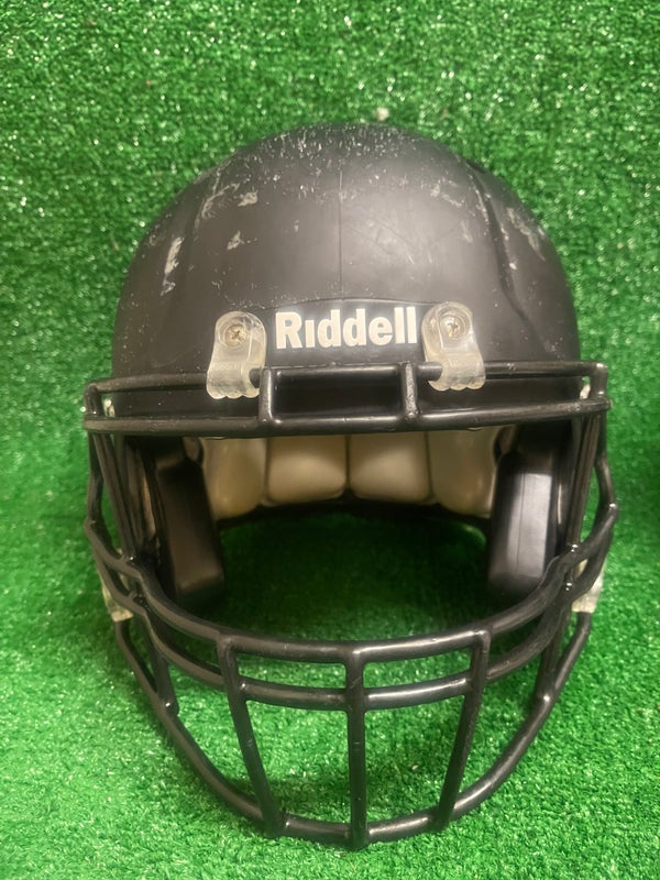 Matte White with Black Mask Blank Riddell Revolution Speed Mini Football  Helmet