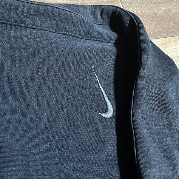 Vintage Y2K Nike Men's Large L Grey Black Full Zip Sweatshirt Silver Tag 00s  SidelineSwap