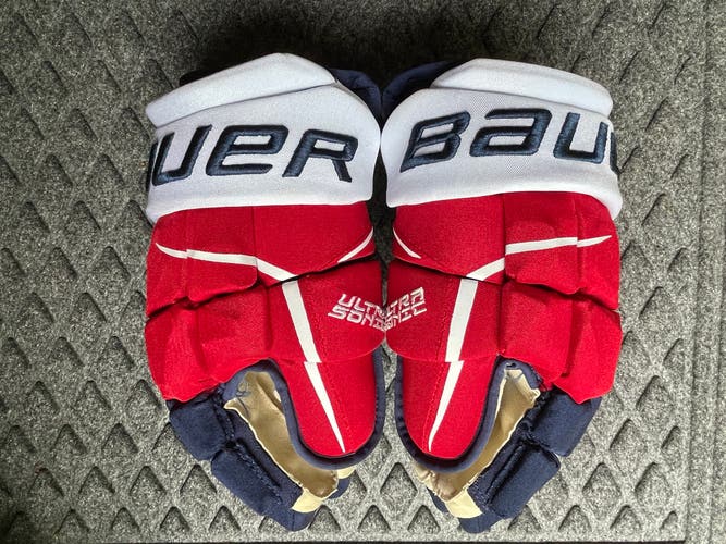 BAUER WASHINGTON CAPITALS 14” Ultra Sonic Senior Gloves Pro Stock