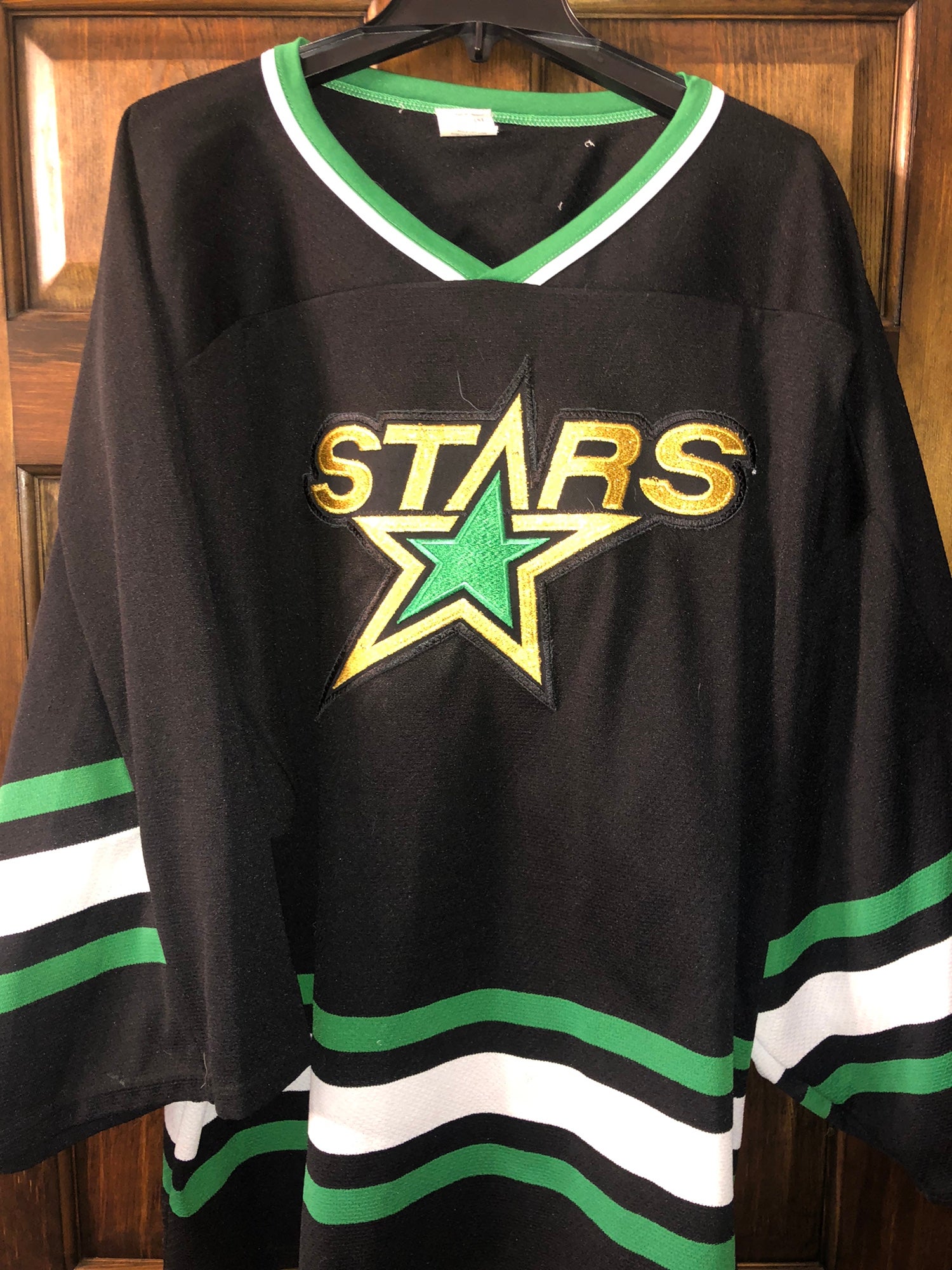 Athletic Knit used White Dallas Stars #1 Hockey Jersey Size XXXXL