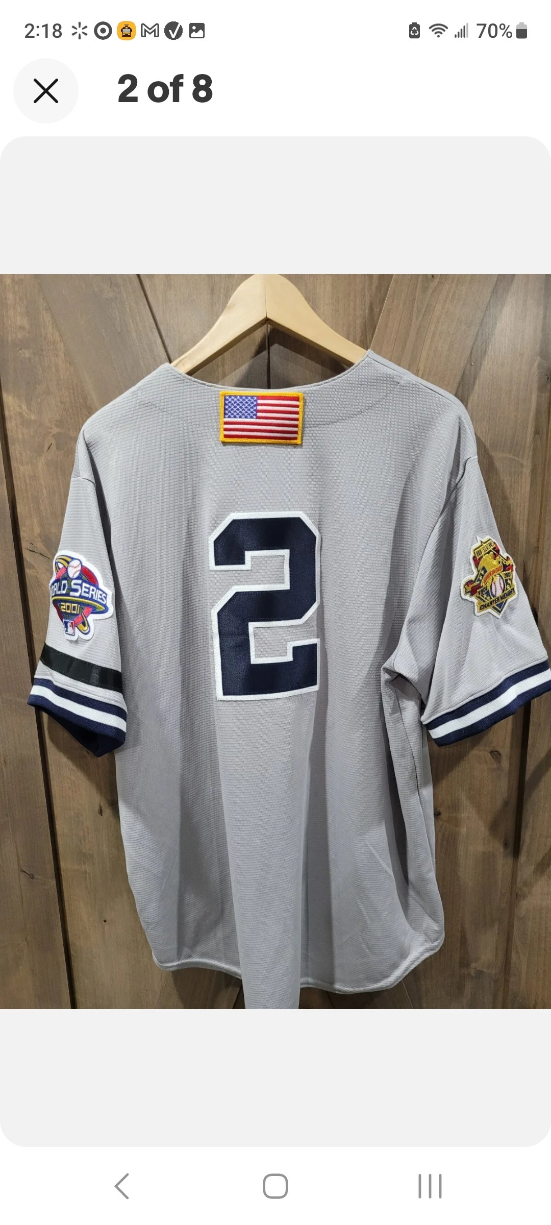 2001 Derek Jeter New York Yankees Majestic Authentic MLB Jersey