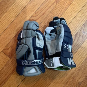 Used Monmouth University Player's Maverik M4 Lacrosse Gloves 13"