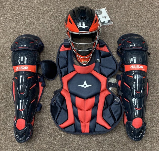 All Star System 7 Axis Intermediate 13-16 Catchers Gear Set - Dark Green  Gold