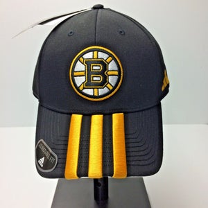 2023 Men's Boston Bruins Adidas Black Locker Room Three Stripe Adjustable Hat