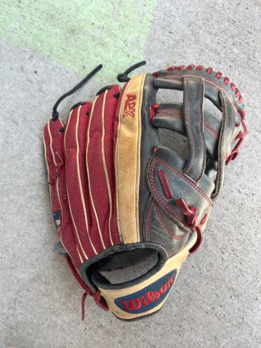 Used Right Hand Throw Wilson Outfield A2K Baseball Glove 12.75"