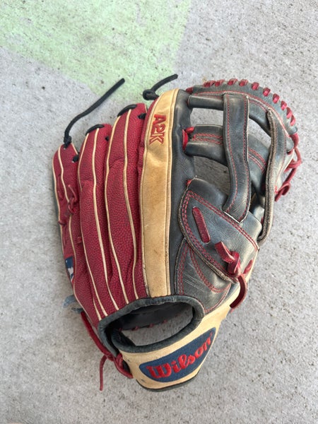 Used Right Hand Throw Wilson Outfield A2K Baseball Glove 12.75"