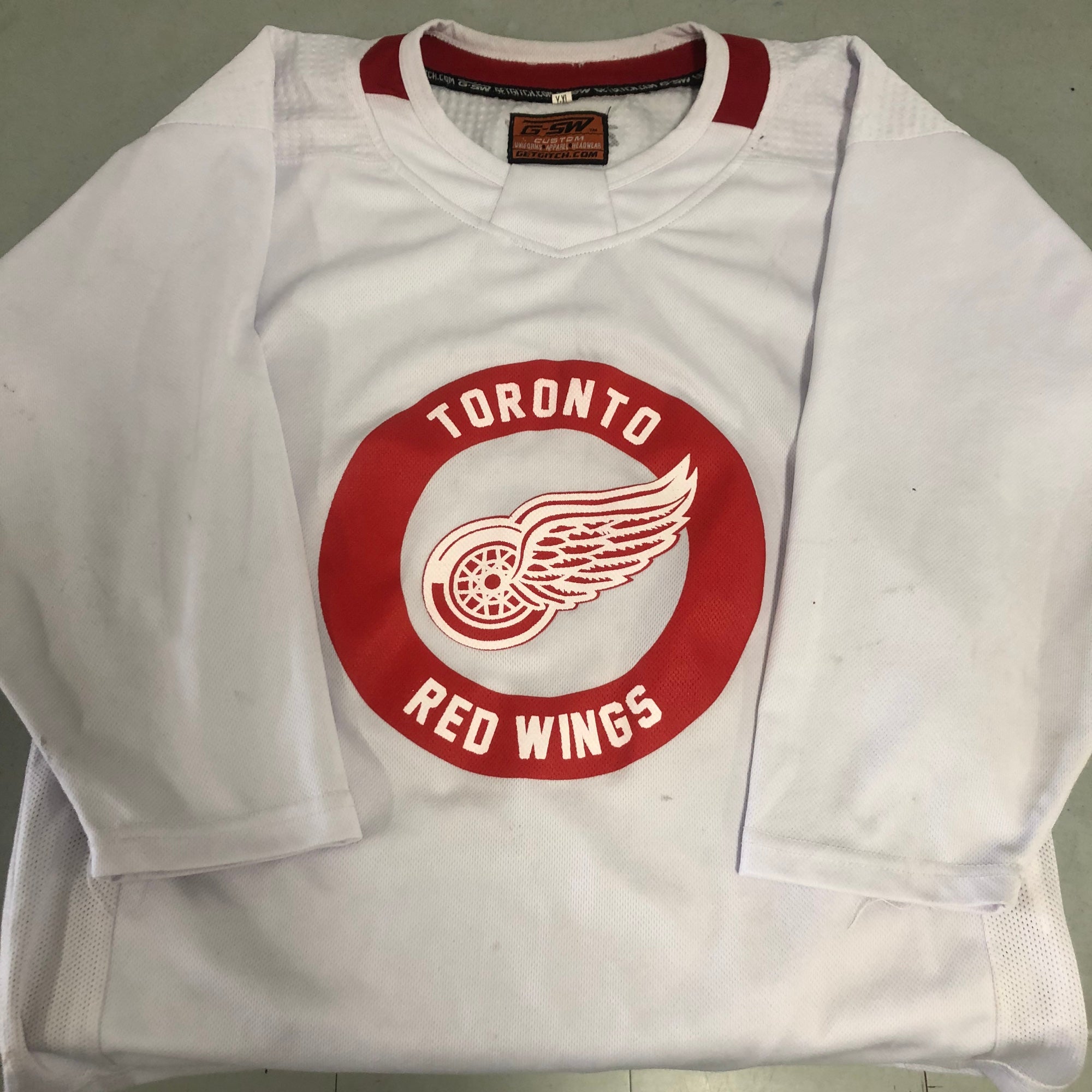 Toronto Red Wings mens red game jersey #55