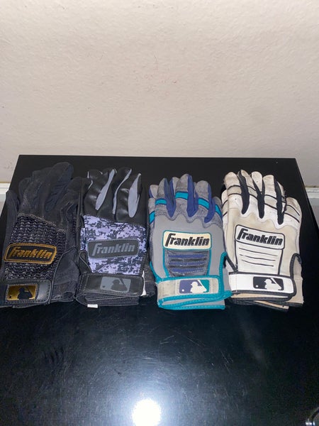 Lot of 4 Franklin batting gloves Size M