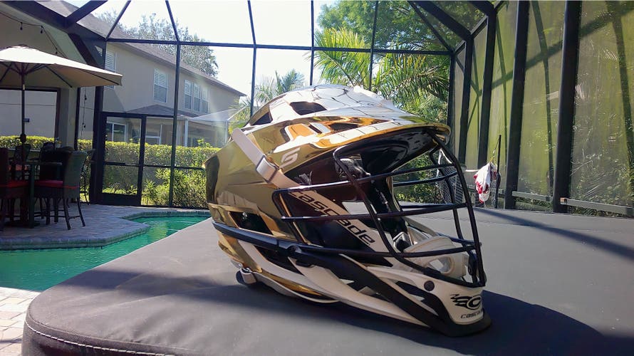 Chrome Gold Cascade S Lacrosse Helmet
