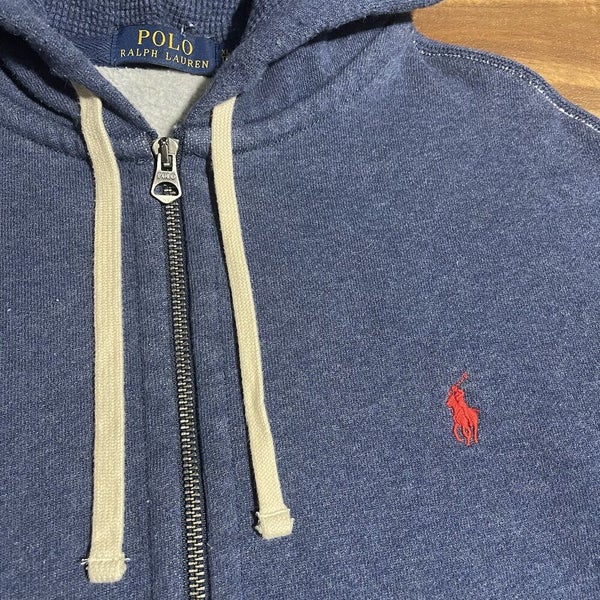 Vintage 80s Polo Plaid Wool Jacket Ralph Lauren L Center Zip Hood