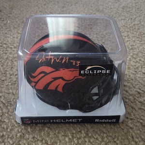 Javonte Williams Signed Denver Broncos Eclipse Mini Helmet With Beckett Hologram.