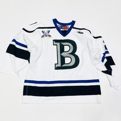 Game Used Bentley University Falcons SP Hockey Jersey 15 Year Anniversary Jersey-#21-Size 54
