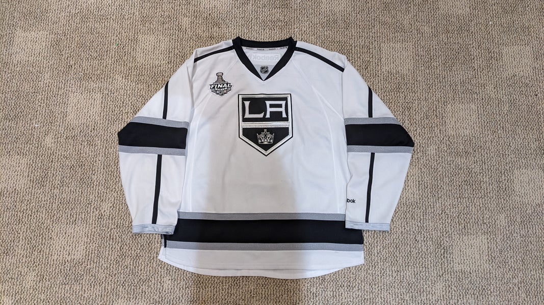 Los Angeles Kings XXL 2XL 2012 Stanley Cup & Chicago Blackhawks jersey Final patch White Road