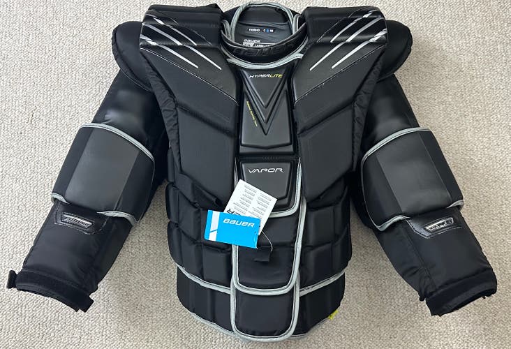 New CUSTOM Large Bauer Hyperlite Goalie Chest Protector with Ultrasonic arms