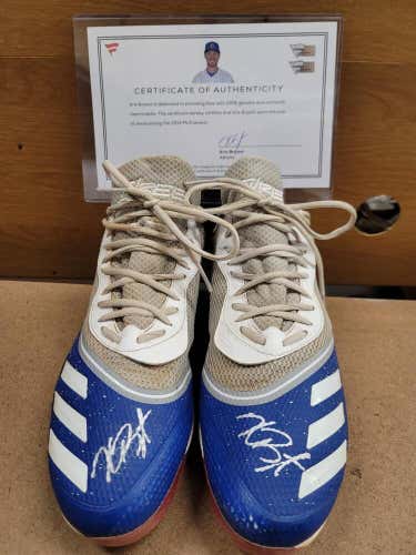 Chicago Cubs KRIS BRYANT 2019 GAME USED Adidas Cleats 3 Auto w/Purchase W/COA