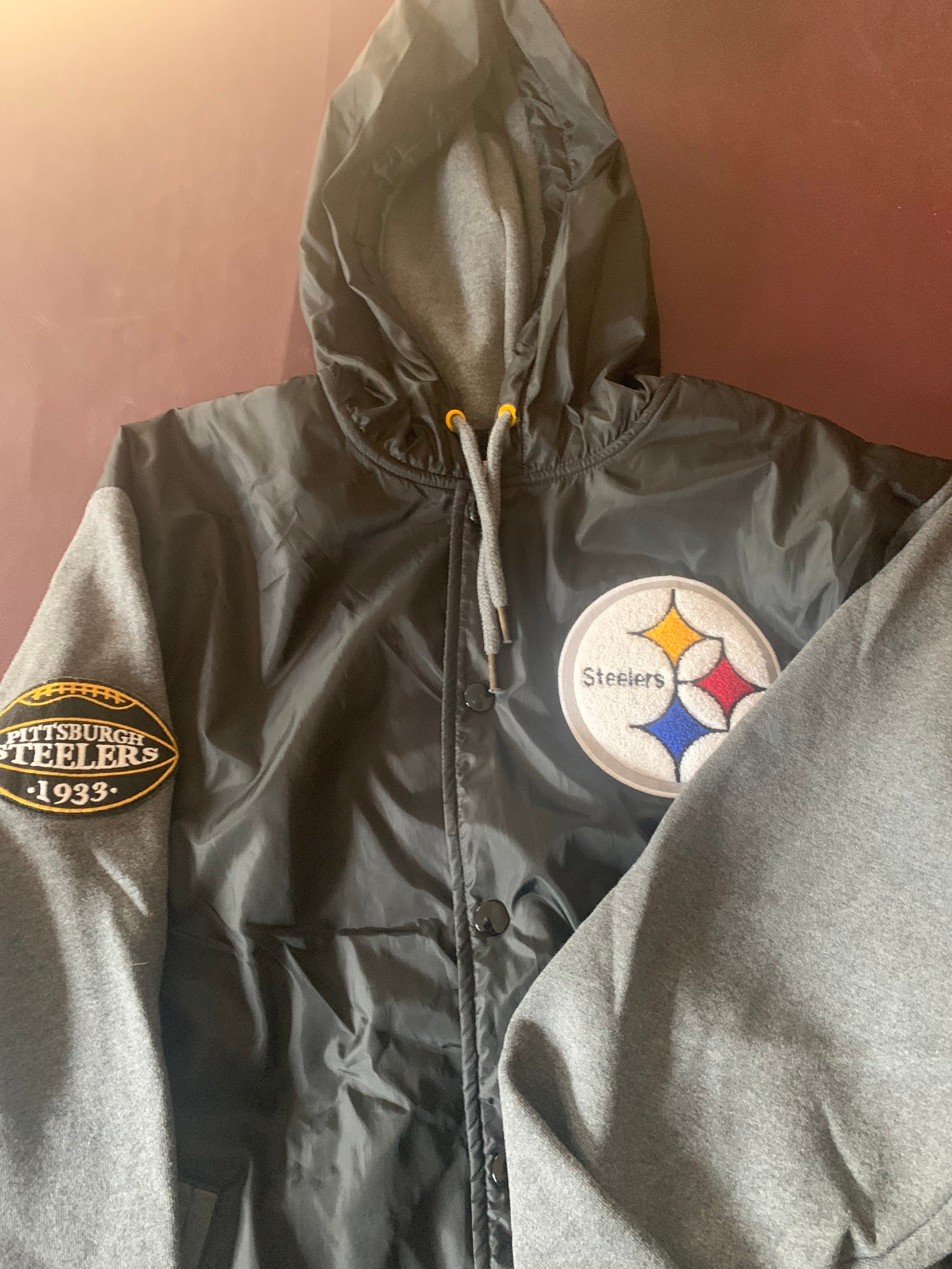 Pittsburgh Steelers NFL Quilted Puffer Jacket, Black, Big & Tall Men 6XL |  SidelineSwap