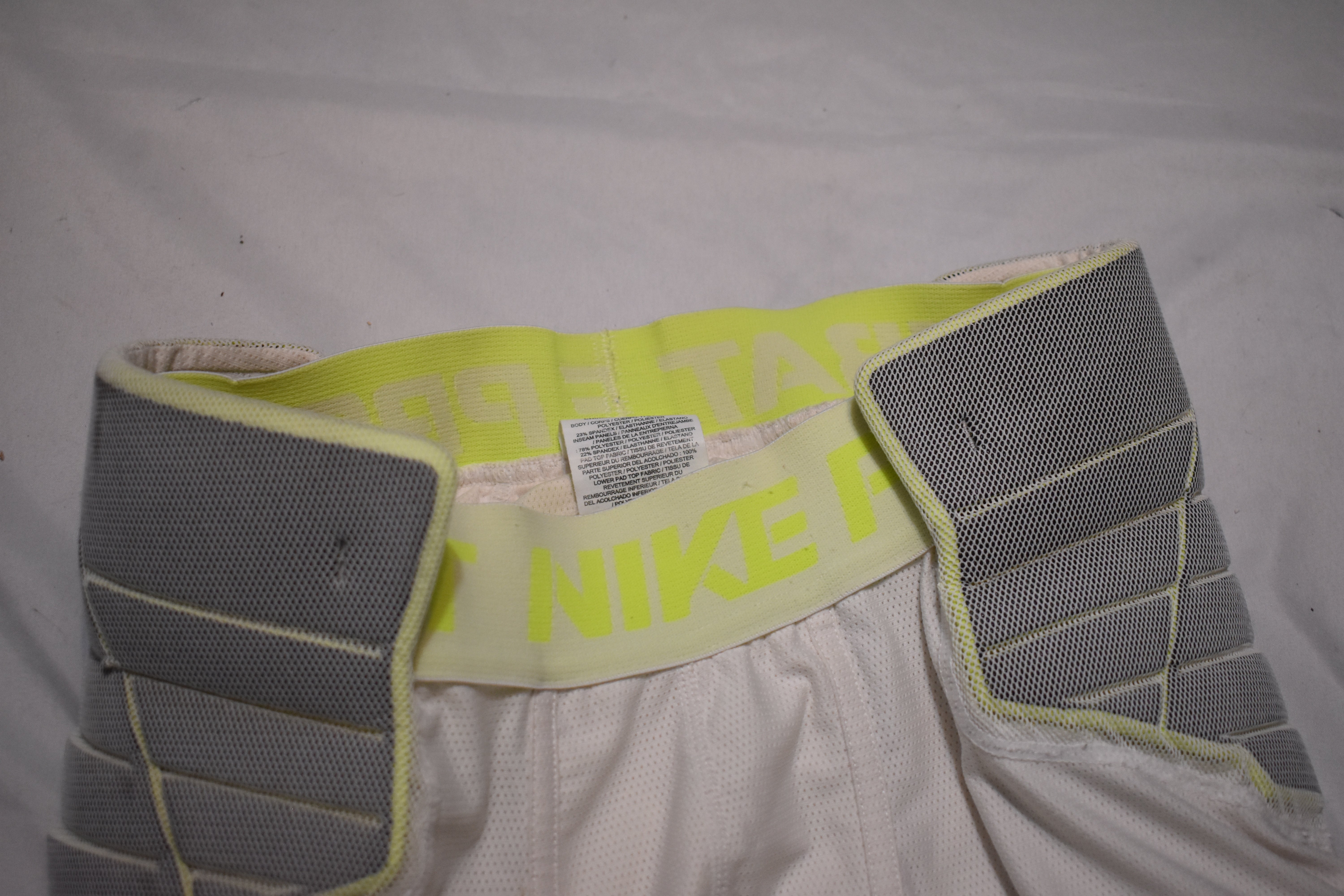 Nike Pro Combat Hyperstrong Football Girdle, White/Silver, Adult