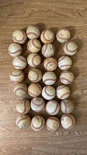 28 Used Random Baseballs