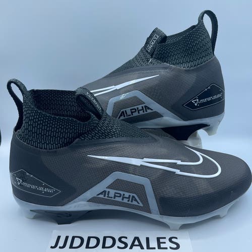 Nike Alpha Menace Elite 3 Football Cleats Black Grey DH1350-001 Men’s Sz 16 Wide.
