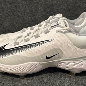 Men’s Nike Alpha Huarache Elite 4 Low FD2745-100 White Baseball Cleats  Size 11.5