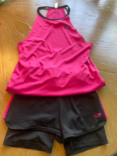 Girls champion short W/UnderArmour tank set.