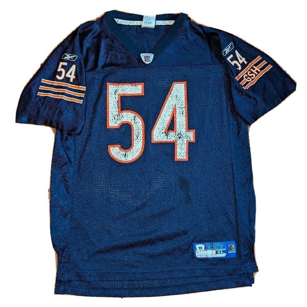 Reebok On Field NFL Chicago Bears Jersey Brian Urlacher #54 Blue GSH Youth  XL