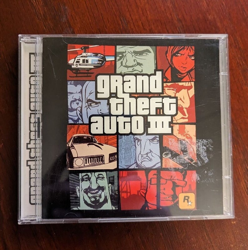 Grand Theft Auto III (PC, 2002) - GTA Rockstar Video Game 2 Disc Complete