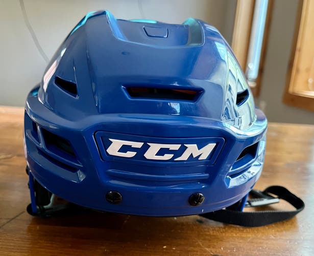 Lightly Used Large CCM  Tacks 710 Helmet - Royal Blue
