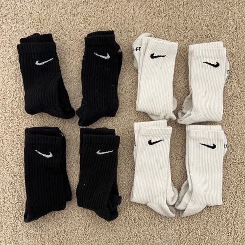 8 Pairs Nike Dri-Fit Socks (M 8-12)