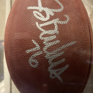 Jeff Backus Autographed Football
