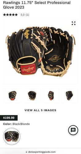 New 2023 Rawlings 11.75” Select Professional Glove