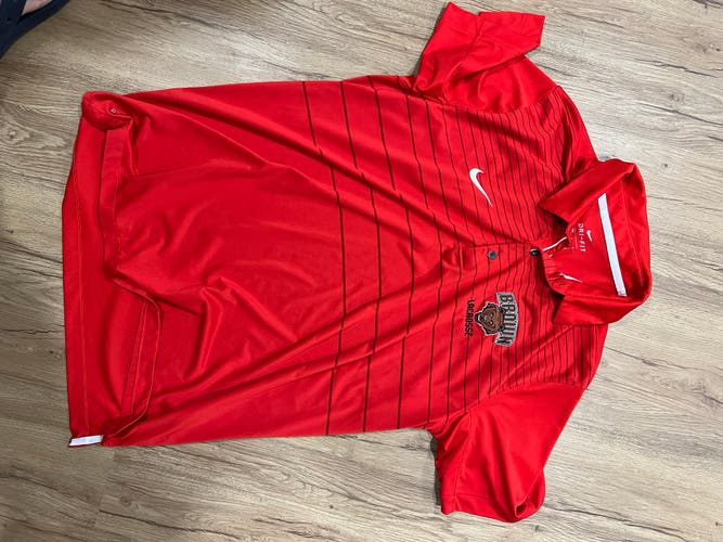 Brown Lacrosse Nike DRI FIT Polo