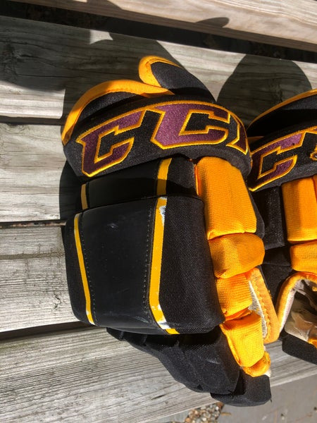 Brand New Grey CCM HG97 – ASU Hockey NCAA D1 Hockey Gloves