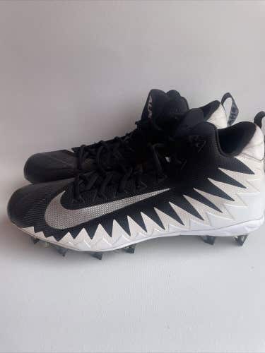 Nike Alpha Menace Men's Football Cleats - Size 14 -  871451-103  Black White