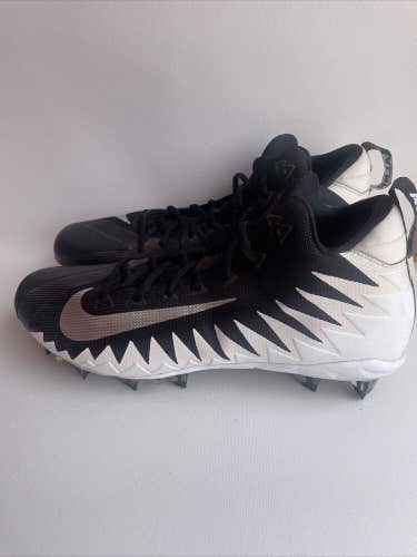 Nike Alpha Menace Men's Football Cleats - Size 15 -  871451-103  Black White