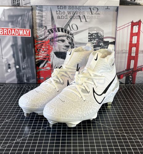 Nike Alpha Huarache NXT MCS White Black Baseball Cleats DJ6517-100 Men's Sz 10.5