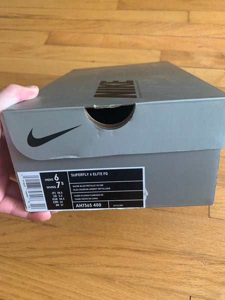 Blue Unisex Size 6.0 (Women's 7.0) Nike Superfly 6 Elite Fg Cleats