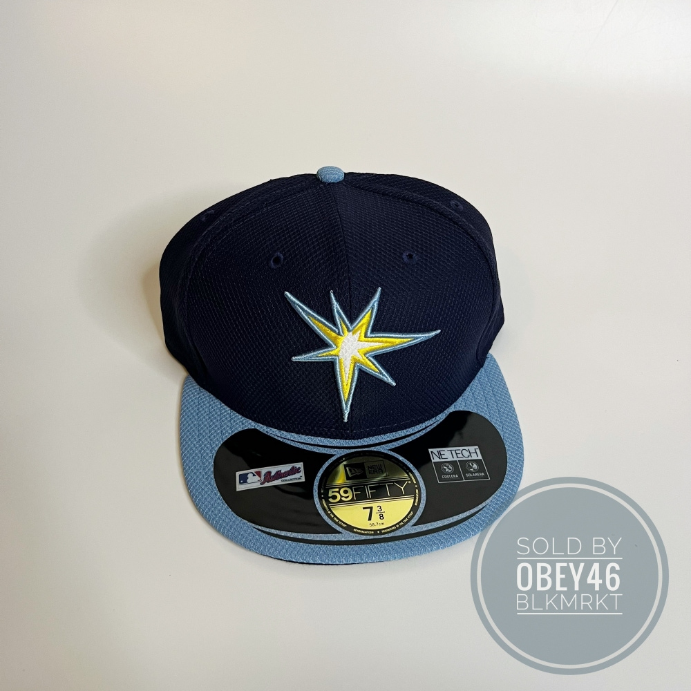 MLB  Tampa Bay Rays New Era 59Fifty Fitted Cap Hat Baseball Diamond  7 3/8