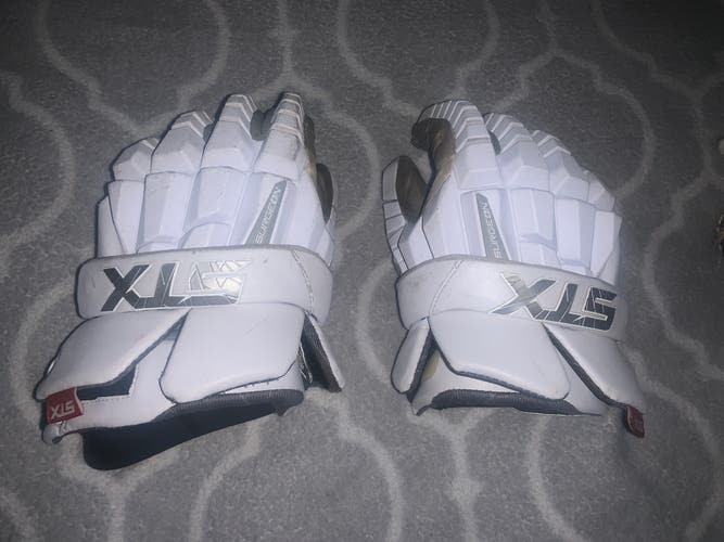 Used Player's STX Medium Surgeon RZR Lacrosse Gloves