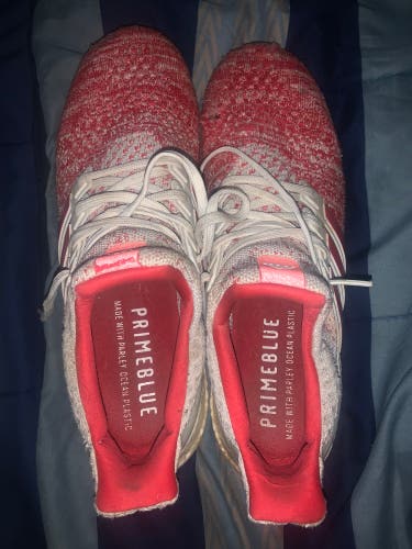 Red Men's Size 11 (Women's 12) Adidas Ultraboost Shoes