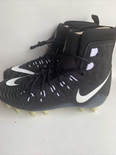 Nike Force Savage 857063-011 Black And White Football Cleats Size 11.5