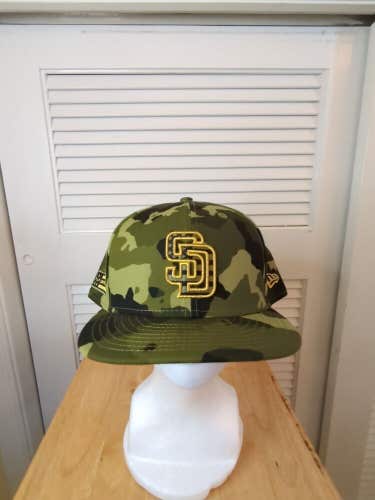 NWOS San Diego Padres 2022 Armed Forces Day New Era 59fifty 8 1/4 Error