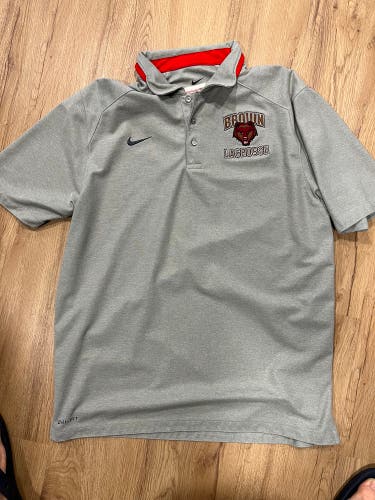 Brown Lacrosse Nike Dri Fit Polo